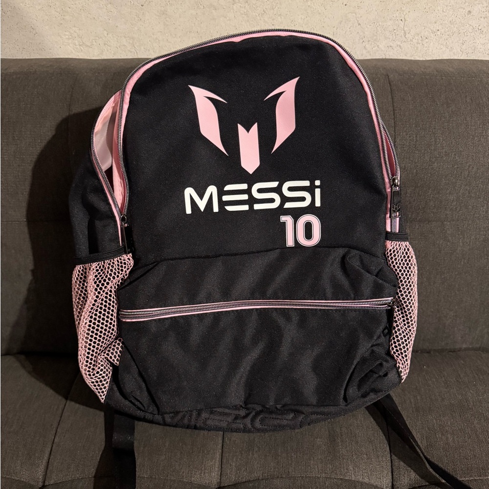 Black and Pink Messi Backpack